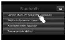 KIA 2010 Navigation - Een Bluetooth telefoon afsluiten/weer aansluiten - 1