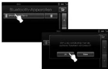 KIA 2010 Navigation - Een Bluetooth telefoon afsluiten/weer aansluiten - 2