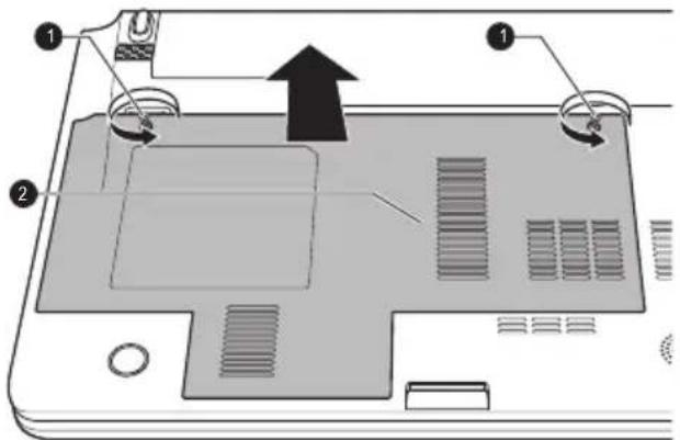 TOSHIBA NB520 - Een geheugenmodule installeren - 2