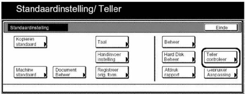 Océ OP1030 - Raak op het scherm de toets Teller controleer aan. - 1