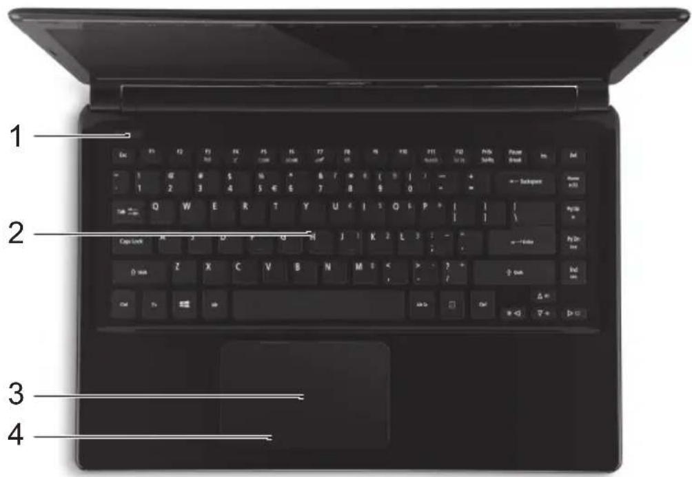 ACER Aspire E1-432G - Overzicht toetsenbord - 1