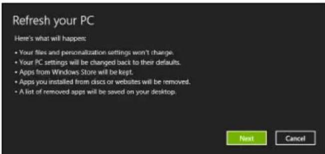 ACER Aspire E1-432G - De pc vernieuwen vanaf de back-up - 1