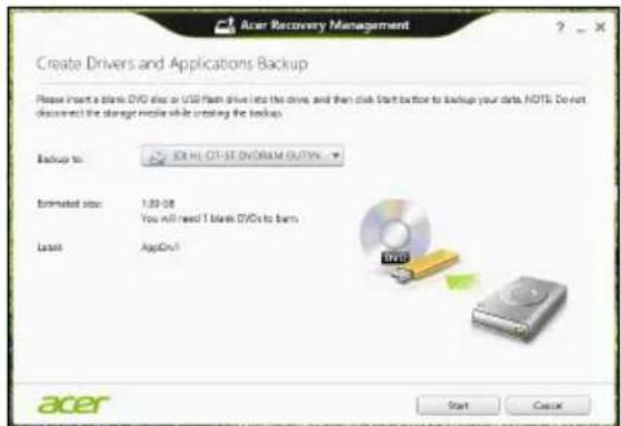 ACER Aspire E1-432G - Back-up maken van stuurprogramma's en toepassingen - 2