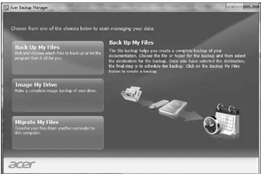 ACER Travelmate 5725 - Acer Backup Manager - 2