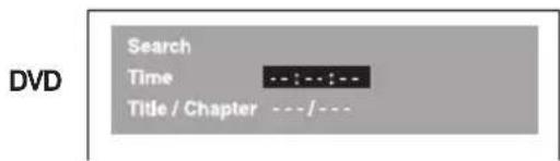 DVD Search Time Title / Chapter ---/---