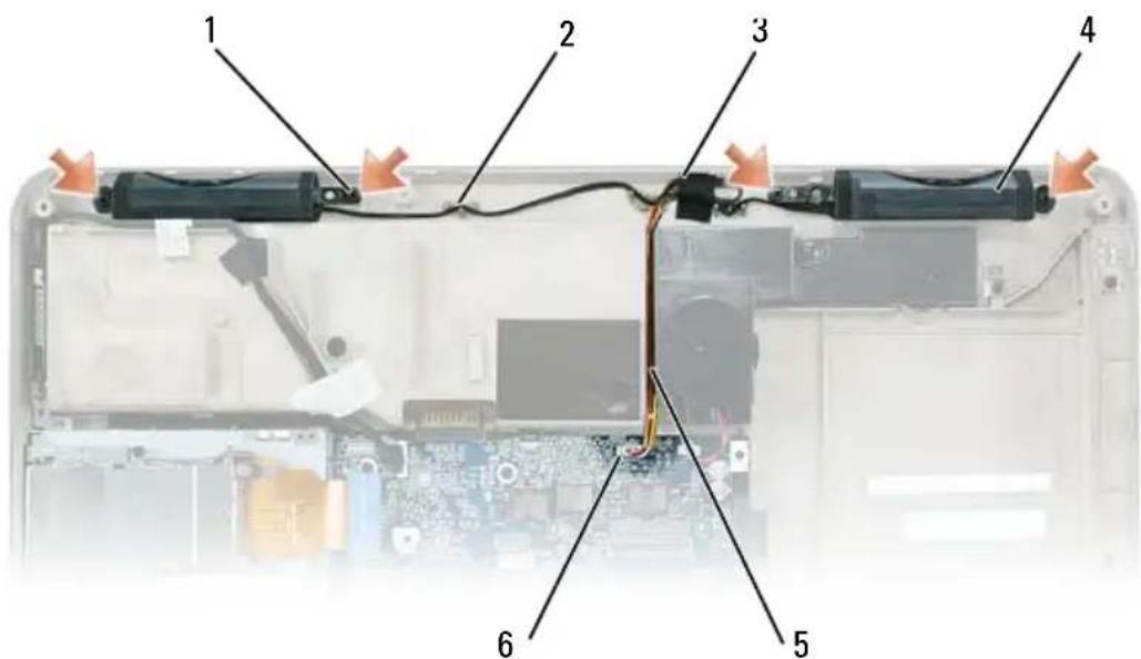 DELL Precision M6500 - De luidsprekers verwijderen - 5