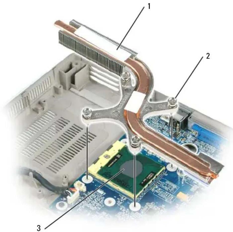DELL Precision M6500 - De warmteafleiding van de processor verwijderen - 4