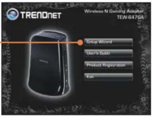 TREADNET Wireless N Gaming Adapter TEW-8476A Setup Wizard User's Guide Product Registration Exit