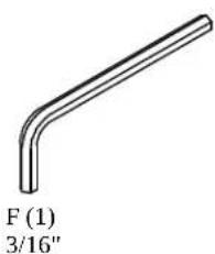 F (1) 3/16"