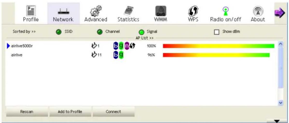 AIRLIVE WN-360USB - Scan for Other Wireless Devices - 1