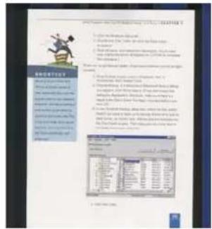 Scanned document page with Chinese text, a table of contents, and an illustration of a person in a suit.
