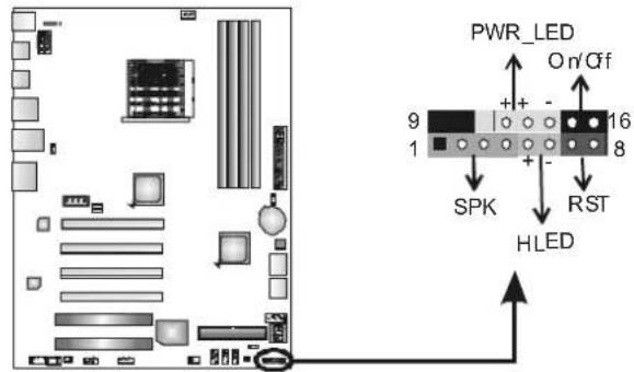 BIOSTAR TA890FXE - PANEL1: Front Panel Header - 1