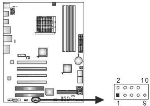 BIOSTAR TA890FXE - J\_COM1: Serial port Connector - 1