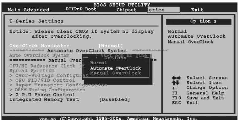 BIOSTAR TA890FXE - Automatic Overclock System (A.O.S.) - 1