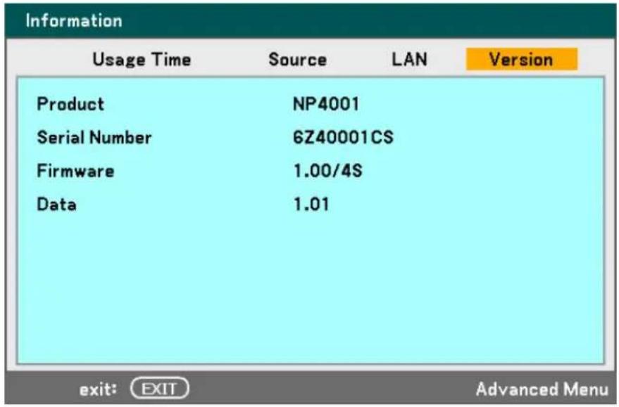NEC NP4001-08ZL - Version - 2