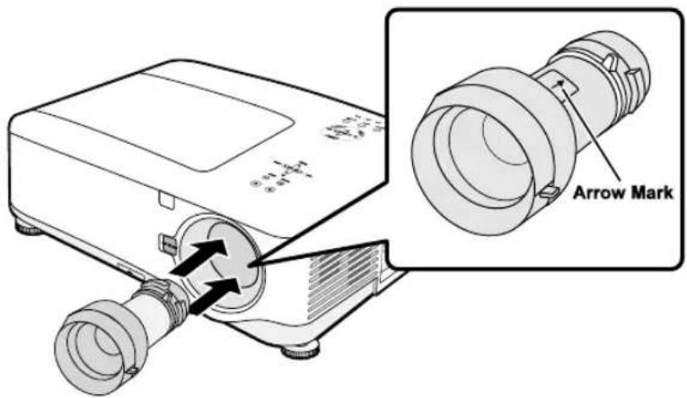 NEC NP4001-08ZL - Installing the New Lens - 1