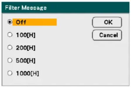 NEC NP4001-08ZL - Filter Message - 1