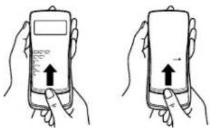 Illustration showing two hands holding a smartphone with an upward arrow indicating the change or direction of change.