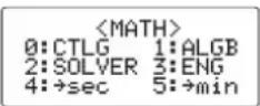 SHARP EL-W516XBSL - The MATH Menu - 1