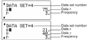 + DATA SET=4 ■ 75. F: 3. - DATA SET=4 ■ 21. y: 40. F: 3.