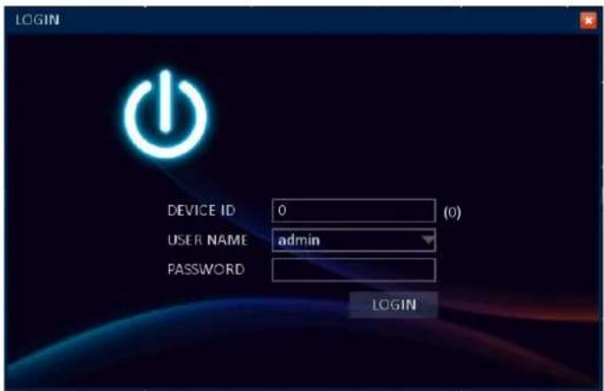 LOGIN DEVICE ID 0 (0) USER NAME admin PASSWORD LOGIN