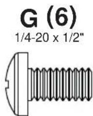 G (6) 1/4-20 x 1/2"