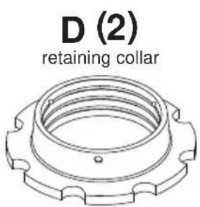 D (2) retaining collar