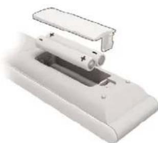 TOSHIBA 42ZV635DB - Inserting batteries and effective range of the remote - 1