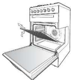 WESTINGHOUSE GSP625 - REMOVING THE SHELVES FROM THE OVEN - 1