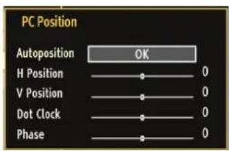 PC Position Autoposition OK H Position 0 V Position 0 Dot Clock 0 Phase 0