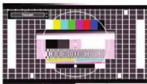 Color test image with a grid background and a color wheel, showing '000000' at the bottom.
