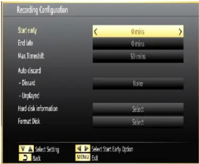 Finlux 32F6030-T-IB - Recording Configuration - 1