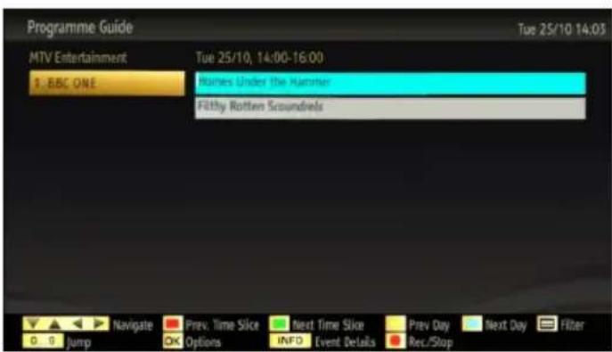 Finlux 32F6030-T-IB - “ EPG Timeline Menu - 2