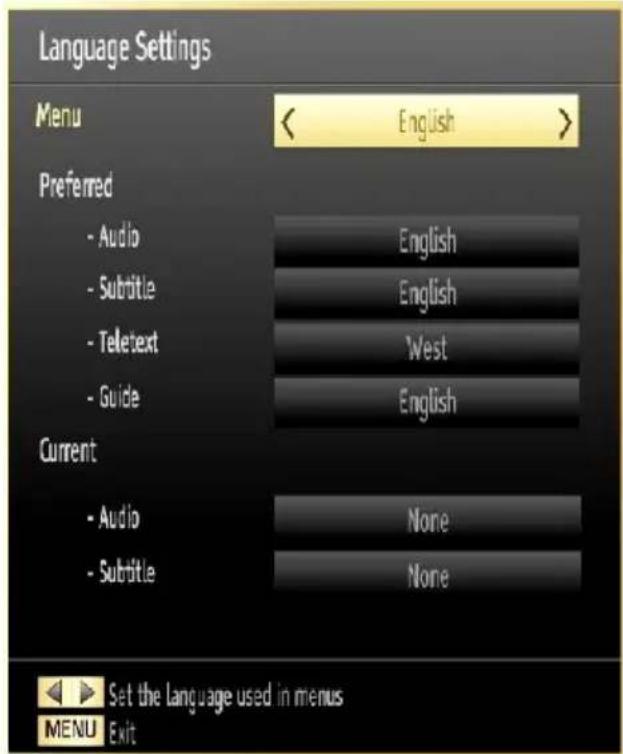 Finlux 32F6030-T-IB - Configuring Language Preferences - 1