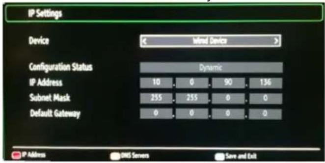 Finlux 32F6030-T-IB - Configuring IP Settings - 1