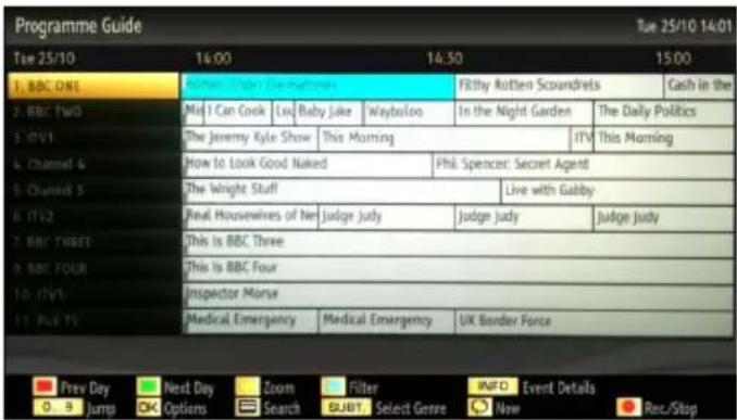 Finlux 32F6030-T-IB - “ EPG Timeline Menu - 1