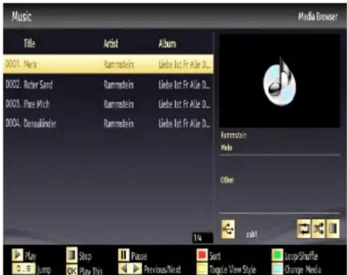 Finlux 32F6030-T-IB - Playing Music via USB - 1