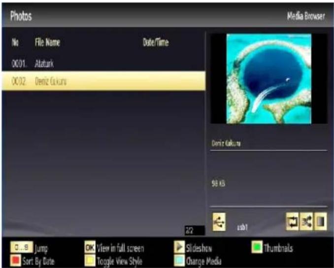 Finlux 32F6030-T-IB - Viewing Photos via USB - 1