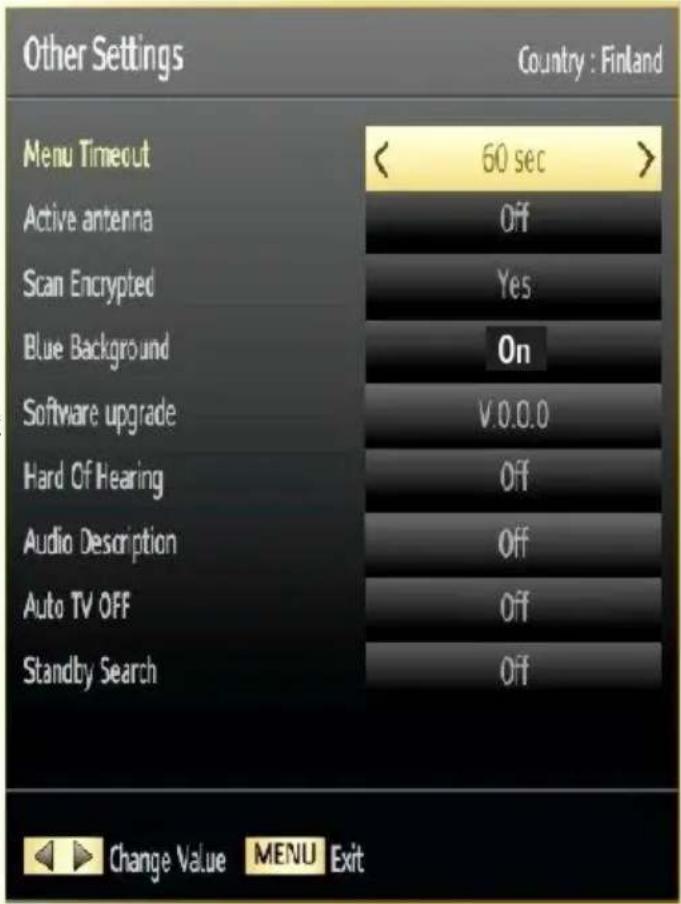 Finlux 32F6030-T-IB - Configuring Other Settings - 1
