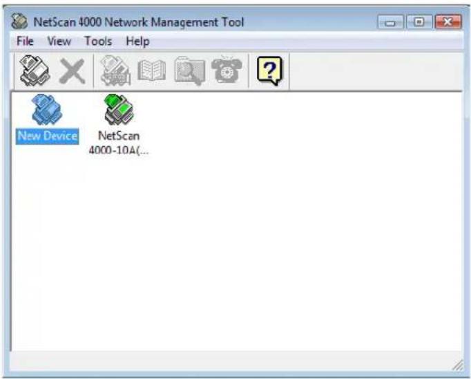 NetScan 4000 Network Management Tool File View Tools Help New Device NetScan 4000-10A(...