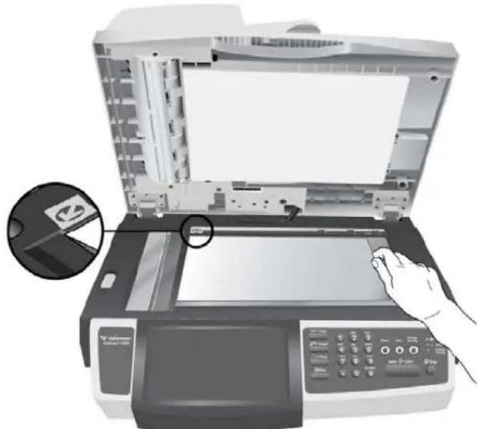 Visioneer NetScan 4000 - PLACING DOCUMENT(S) ON THE GLASS - 1