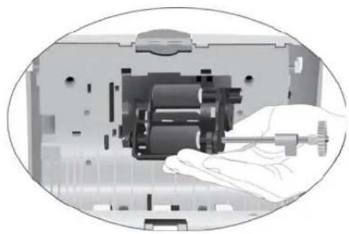 Visioneer NetScan 4000 - To remove the roller assembly: - 3