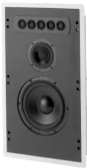 Exterior view of a speaker chamber with multiple speakers and control buttons (no text or symbols visible)