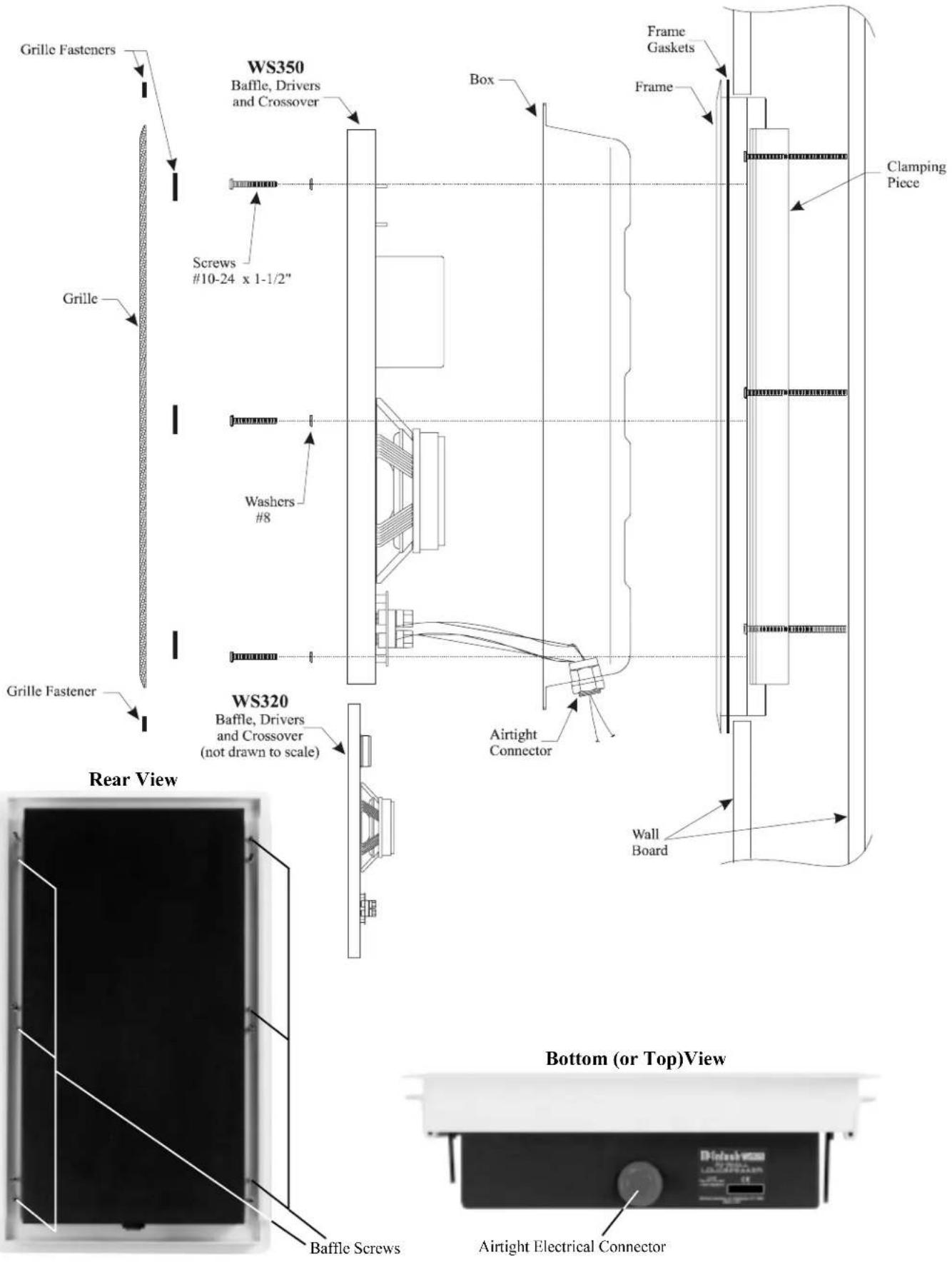 MCINTOSH WS350 - Installing the Grille - 1