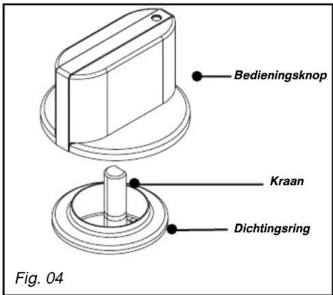 Bedieningsknop Kraan Dichtingsring Fig. 04