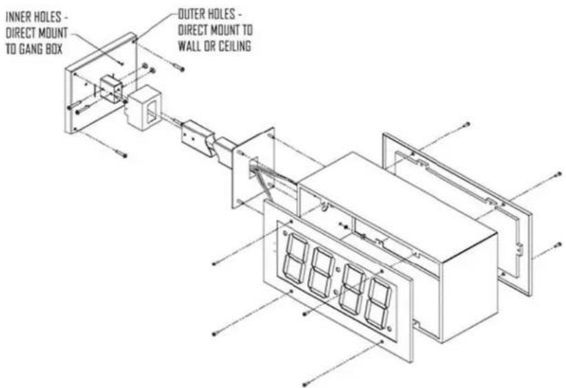 Valcom V-D2440 - Metal Double Mount Installation - 1