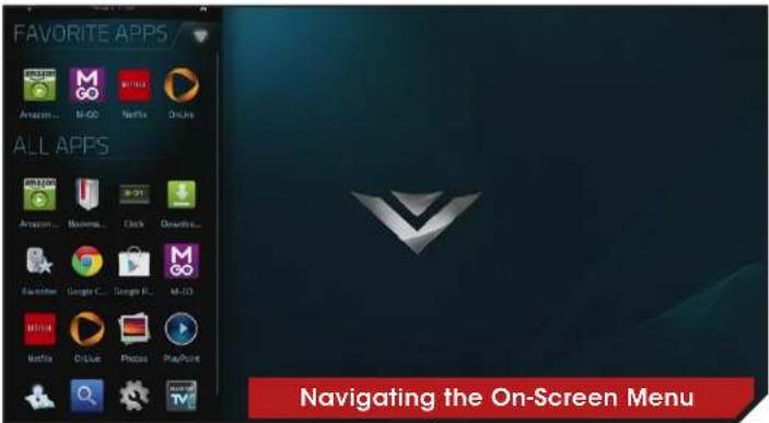 VIZIO Co-Star - NAVIGATING THE ON-SCREEN MENU - 1