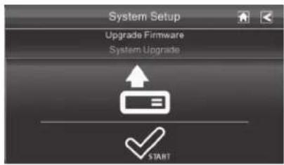 System Setup Upgrade Firmware System Upgrade START