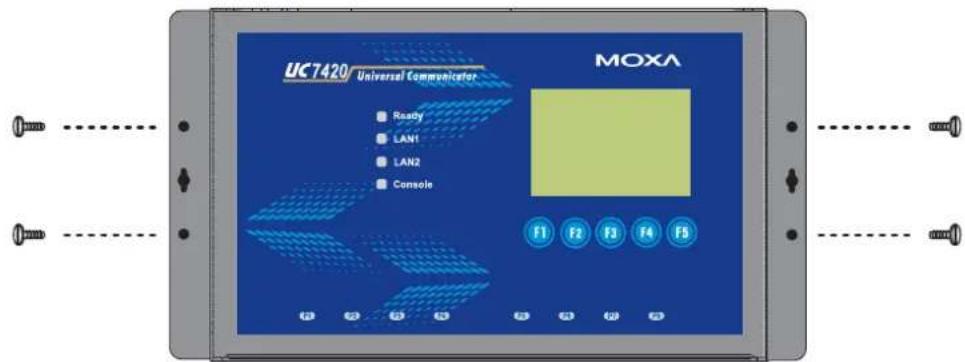 UC7420 Universal Communicator Ready LAN1 LAN2 Console MOXA F1 F2 F3 F4 F5