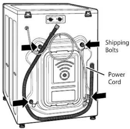 Shipping Bolts Power Cord